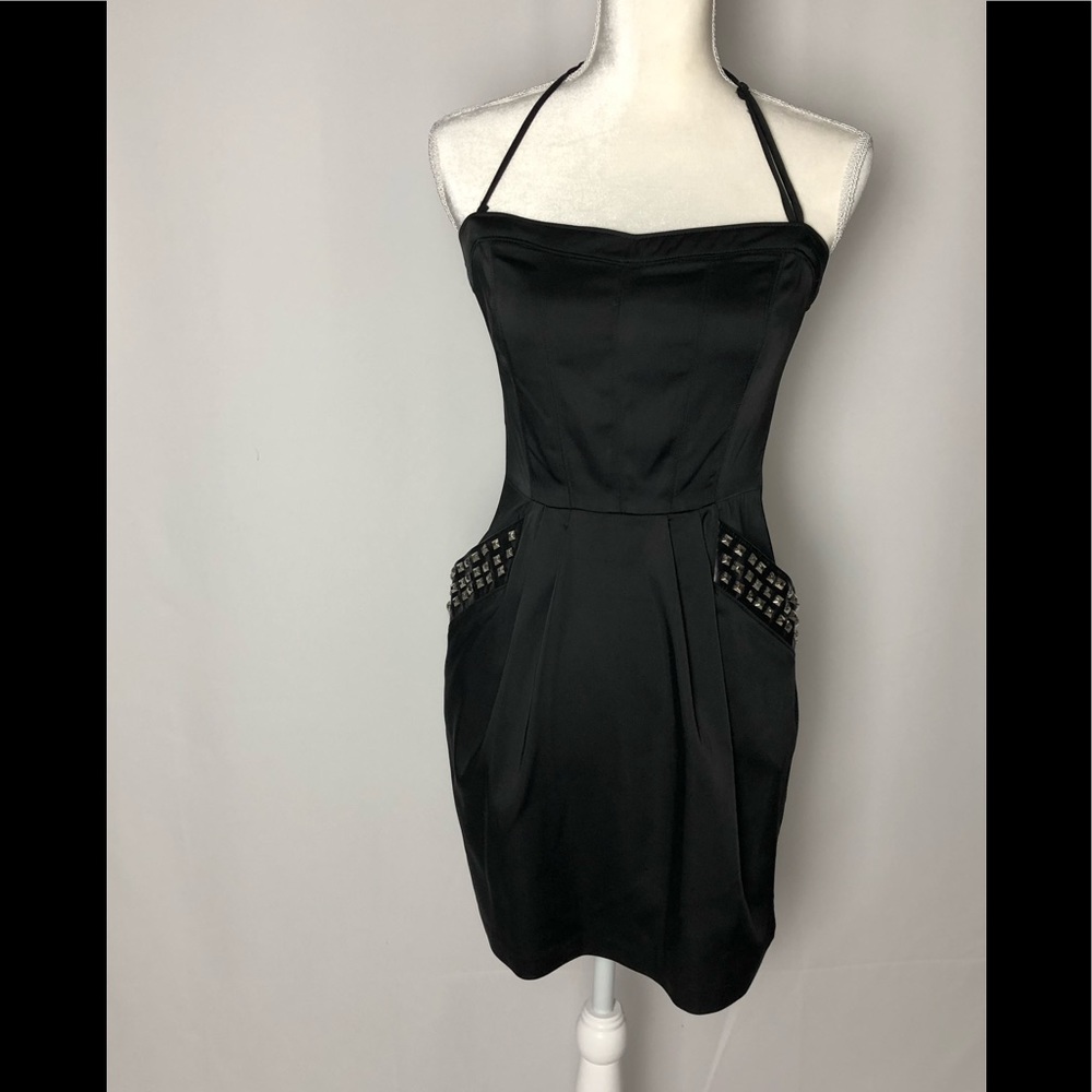 Black Hater Dress With Pockets